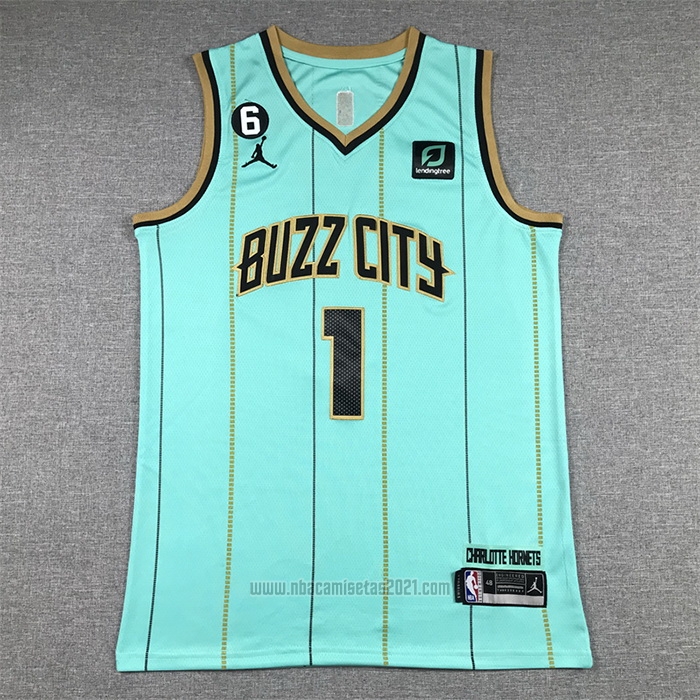 Camiseta Charlotte Hornets LaMelo Ball #1 Ciudad Verde